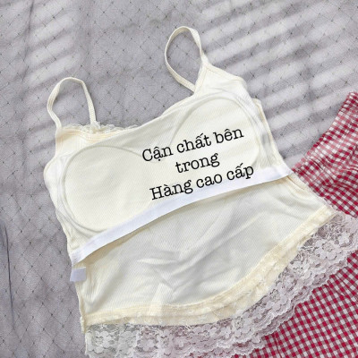 Bộ Đồ Ngủ B44 Cotton Thun Lạnh Mềm Mại Kèm Mút Lót Hai Dây Dễ Thương