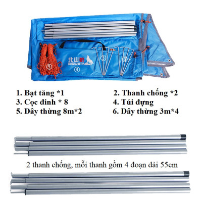 Bạt tăng, tấm tăng chữ nhật BSW-ZL020 (300*300CM)