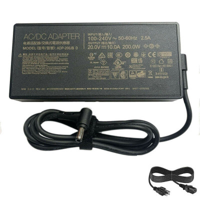 Sạc dành cho Laptop ASUS TUF DASH F15 FX516PR FX516PM FX516PC FX516PE 200W 20V 10.0A kèm dây nguồn - Hàng nhập khẩu