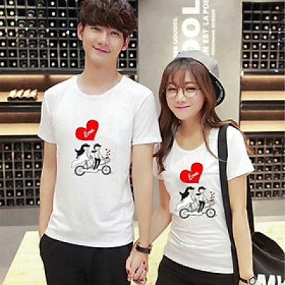 Áo thun cặp đôi xinh xắn- giá 1 áo