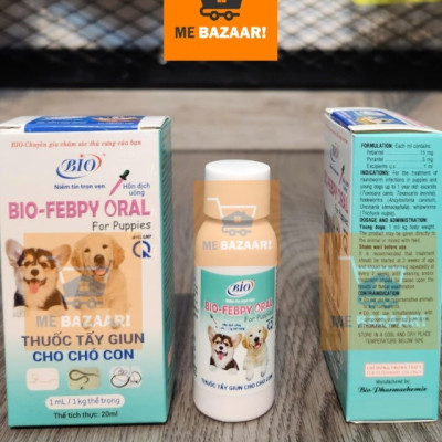 Siro Xổ Giun cho Chó Con BIO FEBPY ORAL  - Chai 20ml
