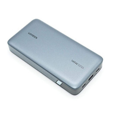 Ugreen UG90597PB205TK 25000mAh 145W Sạc dự phòng kèm cáp USB-C 0.5M có LCD gồm 2 cổng USB-C và 1 cổng USB-A hổ trợ sạc nhanh - HÀNG CHÍNH HÃNG