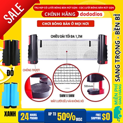 Trụ Lưới Bóng Bàn Rút Gọn Chính Hãng dododios Chất Liệu ABS Cao Cấp Chiều Dài Điều Chỉnh Tới 1,7m Vừa Bàn Bóng Bàn