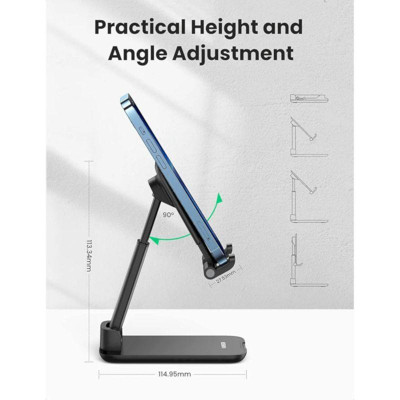 Ugreen UG20435LP373TK 4-4.7inch Màu Đen Giá đỡ điện thoại để bàn Có thể điều chỉnh có thể gập lại - HÀNG CHÍNH HÃNG