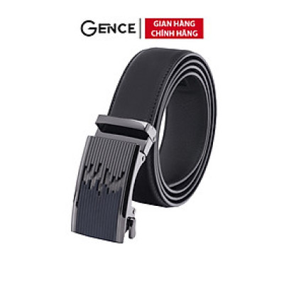 Dây Lưng Nam Thắt Lưng Chính Hãng GENCE LG44 Chất Liệu Da Bò Cao Cấp Màu Đen