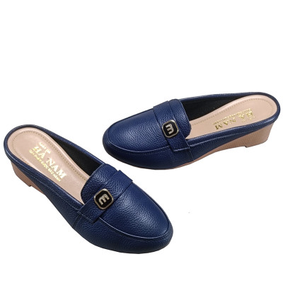 Sục Nữ Đế Xuồng HA NAM Da Bò Thật Đế Cao Su 5cm DNU2185