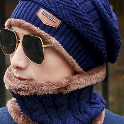 Mũ Len Kèm Khăn Chui Đầu (Freesize)