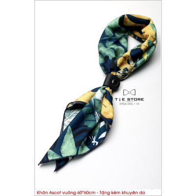 NHIỀU MẪU Khăn Ascot  vuông 60*60cm - Khăn quàng trong áo sơ mi - New Collection