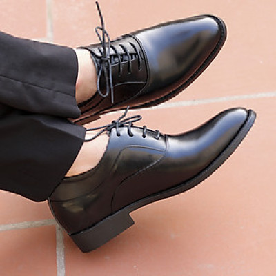 Giày tây nam tăng chiều cao da bò thật GC02