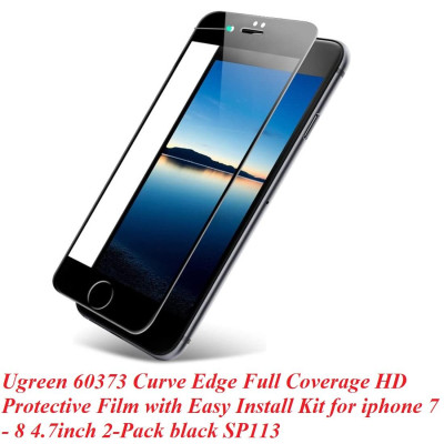 Ugreen UG60373SP113TK iphone 7 - 8 màu đen 2 miếng dán cường lực bảo vệ HD - HÀNG CHÍNH HÃNG