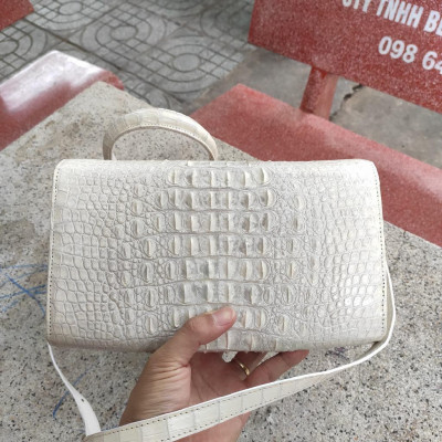 Túi nữ da cá sấu Bạch Tạng 