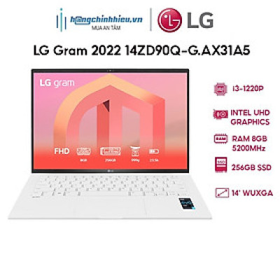 Laptop LG Gram 2022 14ZD90Q-G.AX31A5 (i3-1220P | 8GB | 256GB | Intel UHD Graphics | 14