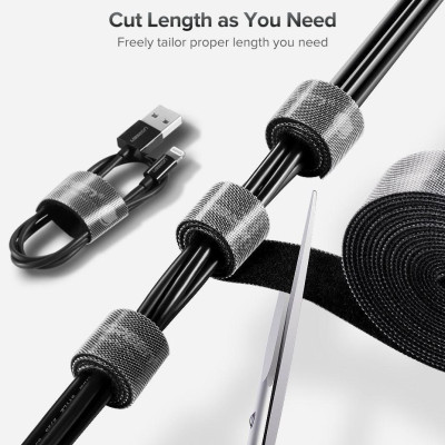 Ugreen UG60484LP124TK 2M cỡ 15mm băng dán Velcro màu đen ngang 1.5cm - HÀNG CHÍNH HÃNG