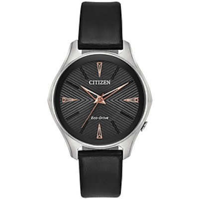 Đồng Hồ Nữ Citizen Dây Da EM0599-17E - Mặt Đen 