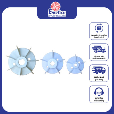 Cánh quạt nhựa Enertech cho motor công nghiệp framesize 56 - 112, 2P - 4P