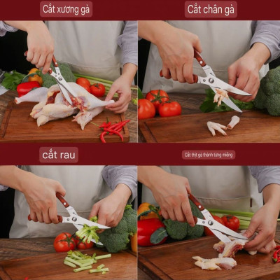 Kéo cắt gà xuất Nhật cán gỗ