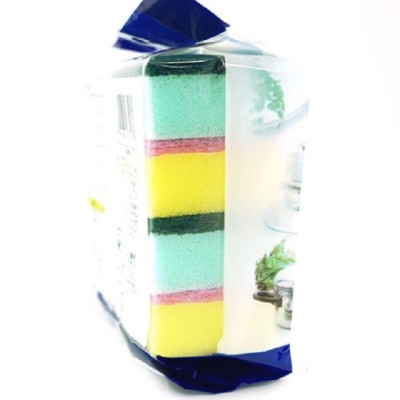 Combo 01 búi thép cọ xoong, nồi, chảo không rỉ 60g + 01 set 06 miếng mút rửa chén bát Kokubo - Nội địa Nhật Bản