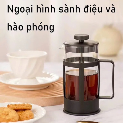 Bình Pha Trà Cà Phê Kiểu Pháp Cao Cấp 350ml Nóng Lạnh Văn Phòng Du Lịch Dã Ngoại Phượt