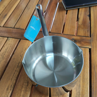 Quánh Inox 316 đúc nguyên khối Hàn Quốc size 12cm đáy từ, có miệng rót bảo hành 5 năm