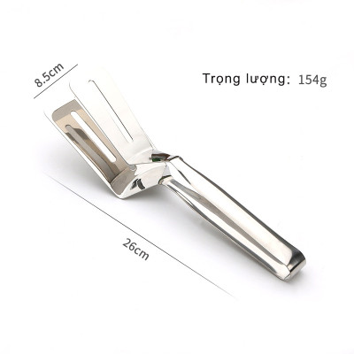 Xẻng Kẹp gắp thực phẩm Kẹp gắp lật chiên nướng đồ ăn bằng INOX 304 Cao Cấp 
