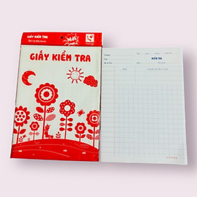 Giấy kiểm tra 4 Ô Ly dành cho học sinh Tiểu Học (Cấp 1)