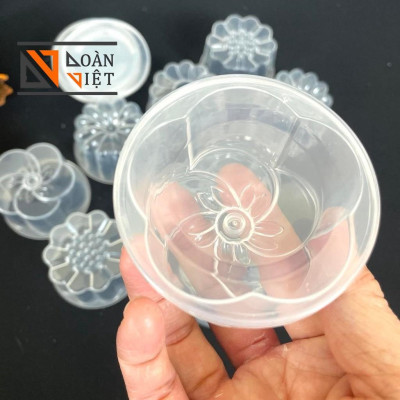 [COMBO 10 KHUÔN] Khuôn làm RAU CÂU, RAU CÂU DỪA, BÁNH IN, BÁNH PHỤC LINH hình hoa - CÓ NẮP, nhựa trong, dày. Chuyên phục