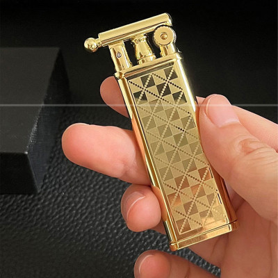 Vỏ Hột Quẹt Bật Lửa Xăng Đá HB101 Họa Tiết Kẻ Caro Độc Đáo Nhỏ Gọn Tiện Lợi - Nhiều Màu