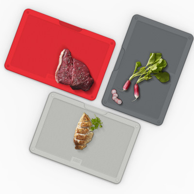 Joseph Joseph - Bộ thớt cao cấp DUO 3-piece Chopping Board Set Grey 001730