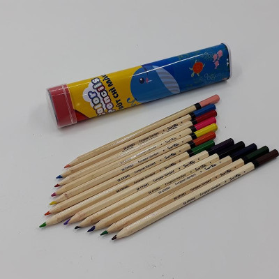 Bút Chì Màu Hộp Kim Loại Tam Giác SK-CP2003 (12 Màu/Hộp)