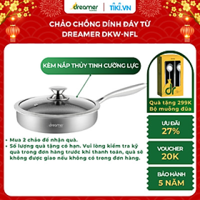 Chảo chống dính đáy từ vân tổ ong 28cm Dreamer- DKW-NFL128B