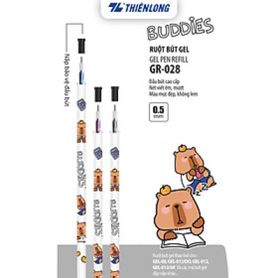 Túi 02 Ruột bút gel Buddies Thiên Long GR-028