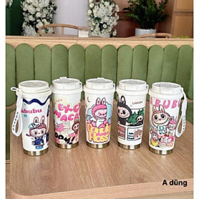 Ly Giữ Nhiệt, Cốc Giữ Nhiệt 600ml Hình Labubu Siêu Hot