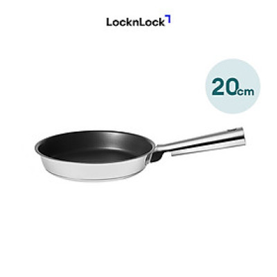 Chảo SUIT STS LocknLock  - hệ thống khóa dầu - Thép không gỉ - Thiết kế móc treo - Dùng bếp từ - Màu tự nhiên