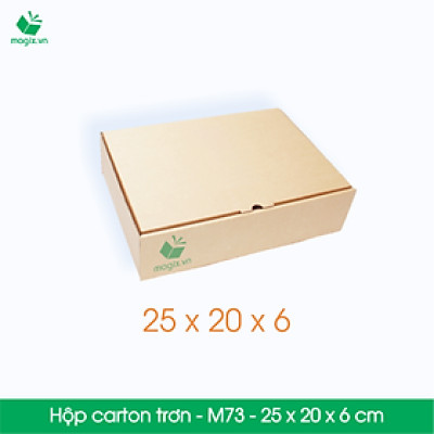 M73 - 25x20x6 cm - 100 Thùng hộp carton trơn đóng hàng