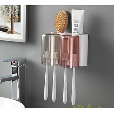 Giá Để Đồ Dùng Nhà Tắm, Bàn Chải Kèm 2 Cốc E1924 Đa Năng 