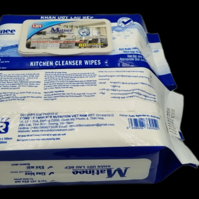 Thùng 5 Gói Khăn Ứớt Lau Bếp Matinee gói mới 80 tờ khăn to và dày giá không đổi
