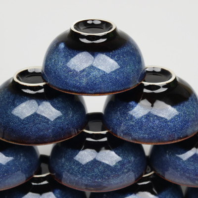 Bộ bát cơm Bát Tràng men hỏa biến cao cấp - Khử sạch kim loại nặng - 11.5cm