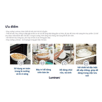 Khay Nướng Thủy Tinh Luminarc Smart Cusine Oval 38*23CM - N3486