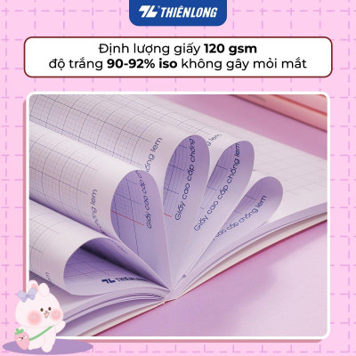 Combo 10 Tập học sinh 96 trang 5 ô ly vuông 2mm chấm kẻ 2/3 120gsm NB-122 Thiên Long - Mẫu ngẫu nhiên