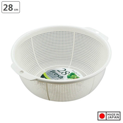 Rổ nhựa tròn Sanada Seiko φ28cm, dùng để chứa/ đựng các loại thực phẩm như rau, củ, trái cây - nội địa Nhật Bản 