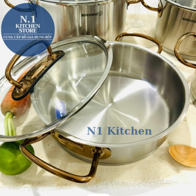Bộ 4 nồi inox cao cấp Korkmaz Proline tay nắm màu hồng - A1149 - Hàng Chính Hãng