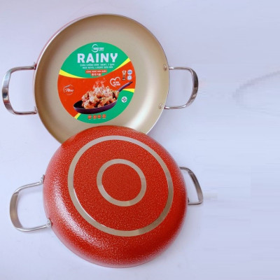 CHẢO CHỐNG DÍNH RAINY 2 QUAI INOX ROYAL 2.2 LY -22 và 24cm- Hàng Chính Hãng