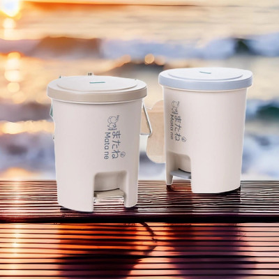 Thùng rác nắp tròn đạp chân thông minh 6L, & 12L Thùng rác VN cao cấp ( HÀNG XUẤT NHẬT CAO CẤP )