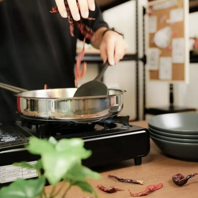 Chảo inox cao cấp Korkmaz Perla 24cm- A1659 - Hàng Chính Hãng