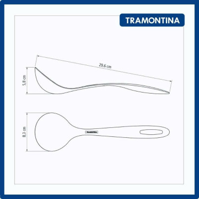 Muôi Múc Canh Lớn Tramontina 30cm Nhựa PA An Toàn Sức Khỏe Chịu Nhiệt 180 độ C NK Brazil 25157