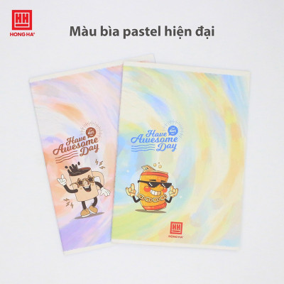 Vở kẻ ngang Hồng Hà 72 trang - May gáy - Studh Moka 1460 định lượng 70 m2 độ sáng 90-92 ISO Khổ vở 180 x 252 mm (Giao bìa ngẫu nhiên)
