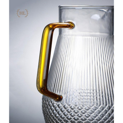 BỘ BÌNH CỐC BOROSILICATE SIÊU NHẸ - CHỊU NHIỆT - CƯỜNG LỰC | Bình cốc thuỷ tinh phong cách NORDIC vân kim cương (Mix Lẻ)