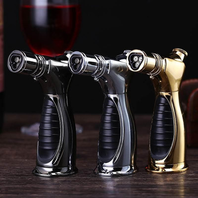 Vỏ Hột Quẹt Bật Lửa Jobon ZB-613 Khò Để Bàn 3 Tia Thiết Kế Độc Lạ Lửa Khò Mạnh Mẽ - Dùng Gas Cao Cấp