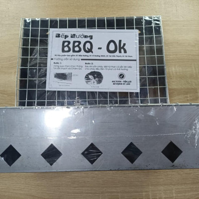 Bếp Nướng Than BBQ 31x21x9cm Tặng Kèm Túi Than Và Cồn