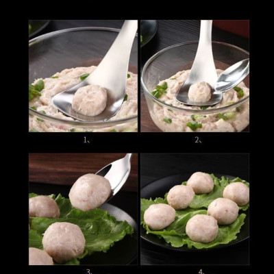 Dụng Cụ Làm Thịt Viên Inox - 25.5x5.5cm 69g ( Lổ : 2.3x3cm )